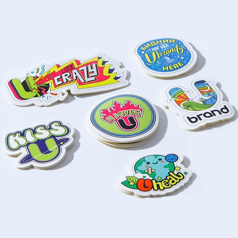 Personalized Stickers Labels Korean Customized Embossed die cut Stickers Labels printing Custom Stickers for Business Logo