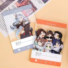 Custom Anime Kpop Photocard Holder Clear Acrylic Screed Brick Printer Holographic PVC Acrylic Binder Photo Card Holder Keychain