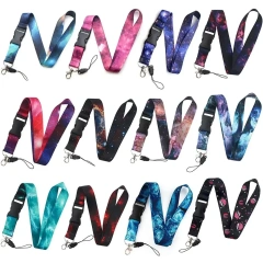 Custom Lanyard With id Card Badge Holder Nylon Anime Cell Phone Lanyard Keychain Printed Polyester Lanyards With Logo Custom