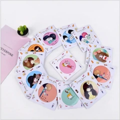 Travel Round Plastic Cute Small Mini Heart Make Up Cosmetic Pocket Vanity Mirror Makeup Custom  Logo