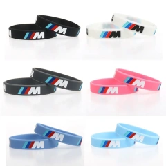 Personalized Glow In Dark Bangle Wrist Band Wristband Silicone Rubber Silicone Keychain Bracelet Silicone Wristbands Custom Logo