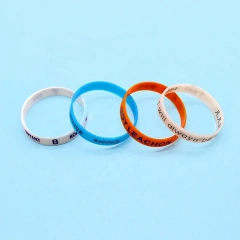 Wholesale New Debossed Wrist Bands Personalized Scented Silicone Bracelet Promotion Gift Custom Thin Rubber Silicone Wristband