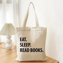 Personalized Cotton Canvas Tote Bag With Custom Printed Logo Sublimation Korean Blank Black Tote Bag Custom Tote Bag With Pocket