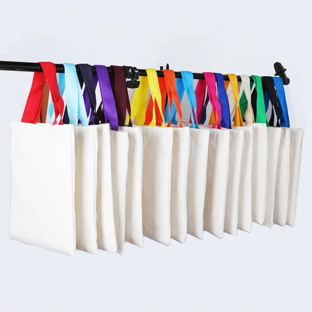 Canvas Tote Bag With Custom Printed Logo Wholesale Large Shopping Cotton Totes Bags With Zipper Pocket Cheap Women's Bags