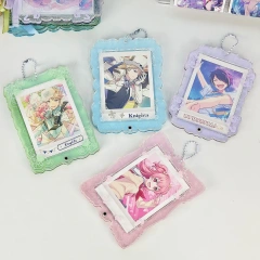 Custom PVC Acrylic Screed Brick Binder Anime Kpop Photo Card Holder Clear Printed Double Sided Photo Collect Acrylic Photocard