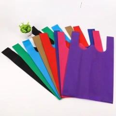 Custom Non-woven Tote Bag With Logo Laminated Non Woven Bag Recycle Reusable Grocery Gift T Shirt Non Woven Shopping Bag