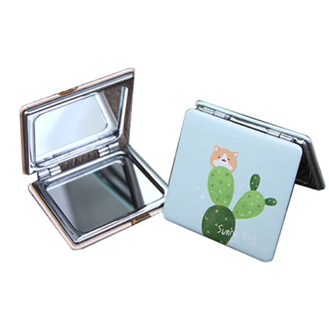 Heart Mirror Makeup With Keychain Diy Cat Cute Beautiful Silicone Custom Square Mirror Pocket