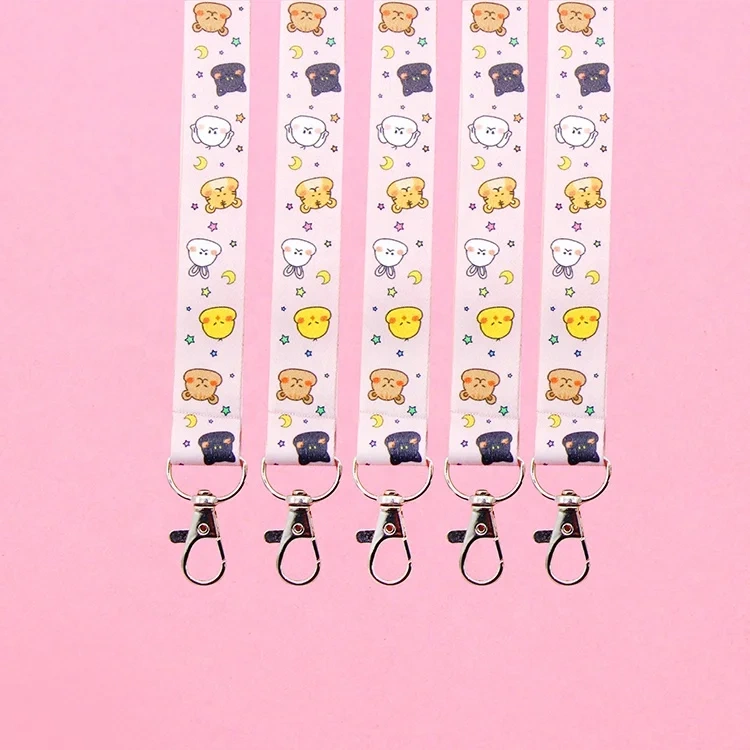 Custom Logo Dye Sublimation Promotional Custom Printed Neck Polyester Lanyard With Logo Free Sample