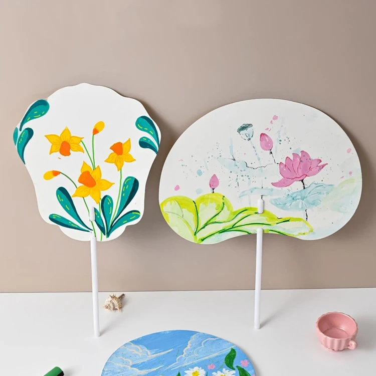 Personalized Custom cmyk Printed Portable Mini Hand Fan Small Advertisement Plastic Fan Cartoon Anime Customized Kpop Pvc Fan