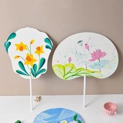 Personalized Custom cmyk Printed Portable Mini Hand Fan Small Advertisement Plastic Fan Cartoon Anime Customized Kpop Pvc Fan