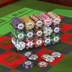 Wholesale Professional Poker Chips 14g Magnetic Metal Poker Chip Sets Custom Ceramic Poker Chips With Custom Logo