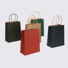 Promotional Paper Bag Custom Paper Bags with Your Own Logo Food Clothes Gift Shopping Brown Kraft Paper Bag with Handle