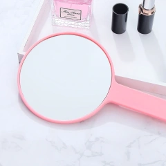 Mini Cosmetic Handheld Mirror Vintage Custom Small Round Hand Held Make Up Mirror With Handle