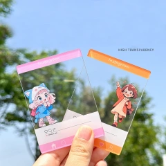 Custom Print Digital Photocard Kpop Anime Clear Business Card Printing pvc Acrylic Transparent Photo Card Keychain Wholesale