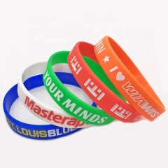 Personalized Glow In Dark Bangle Wrist Band Wristband Silicone Rubber Silicone Keychain Bracelet Silicone Wristbands Custom Logo