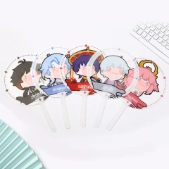 Promotional Gift Wholesale Custom Plastic Hand Fan Portability Cartoon Plastic Cartoon Mini Fan Plastic Fan for Advertisement
