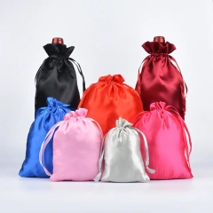 Polyester Draw String Bag Small Headset Gifts Jewelry Satin Drawstring Bag Pouch Custom Drawstring Bags With Logo