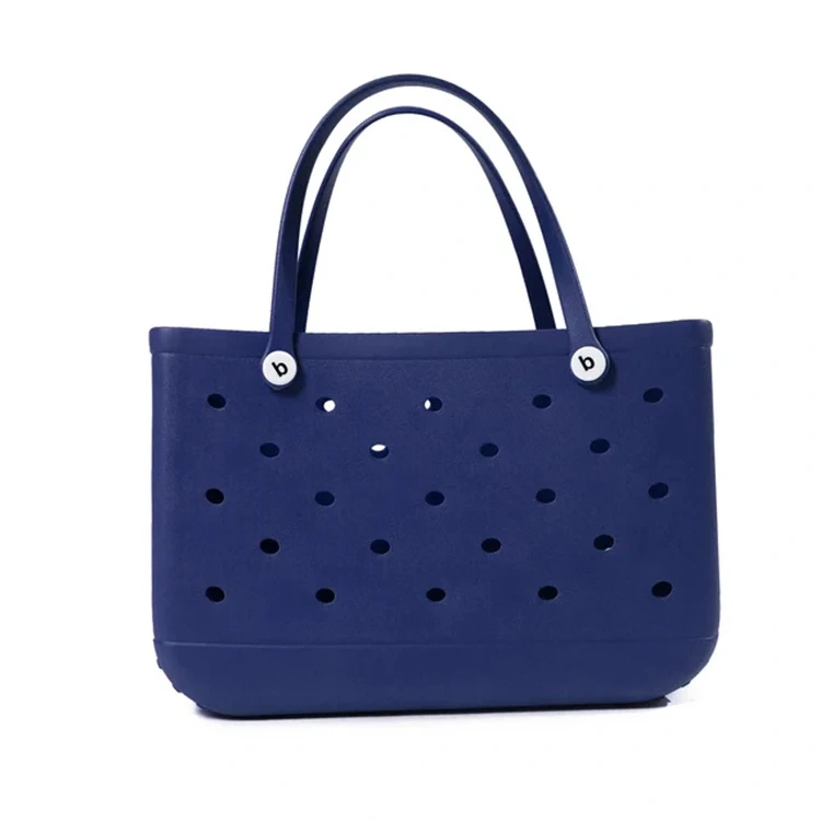 Wholesale Bag 2024 Women Fashion Rubber Tote Shoulder Bag EVA Silicone Summer Beach Bag With Custom Logo