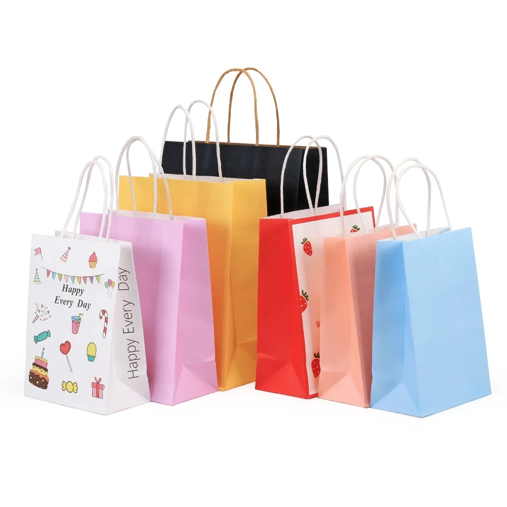 Promotional Paper Bag Custom Paper Bags with Your Own Logo Food Clothes Gift Shopping Brown Kraft Paper Bag with Handle