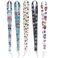 Promotion Anime Polyester Lanyard With id Card Badge Holder teacher Cell Mobile Phone Lanyards With Logo Custom Lanyard keychain