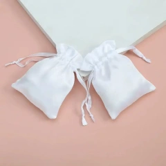 Polyester Draw String Bag Small Headset Gifts Jewelry Satin Drawstring Bag Pouch Custom Drawstring Bags With Logo