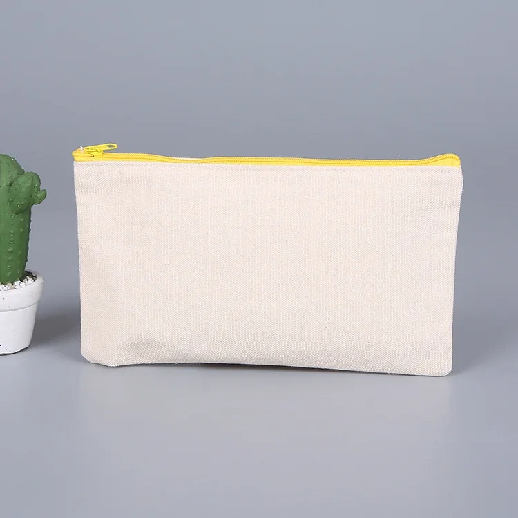 Custom Cotton Kawaii Canvas Pencil Bag Zipper Pencil Pouch With Custom Logo School Bag With Pencil Case& Bags
