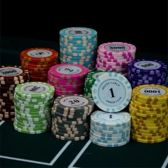 Wholesale Poker Chips Set 500 EPT Ceramic Poker Chip Blank Entertainment 14g 10g Custom Spoker Chips Logo