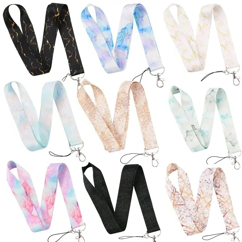 Sublimation Lanyards Keychain Design Printed Anime Teacher Polyester Lanyards With Custom Logo Mobile Phone Case Lanyard Strap