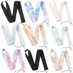 Sublimation Lanyards Keychain Design Printed Anime Teacher Polyester Lanyards With Custom Logo Mobile Phone Case Lanyard Strap