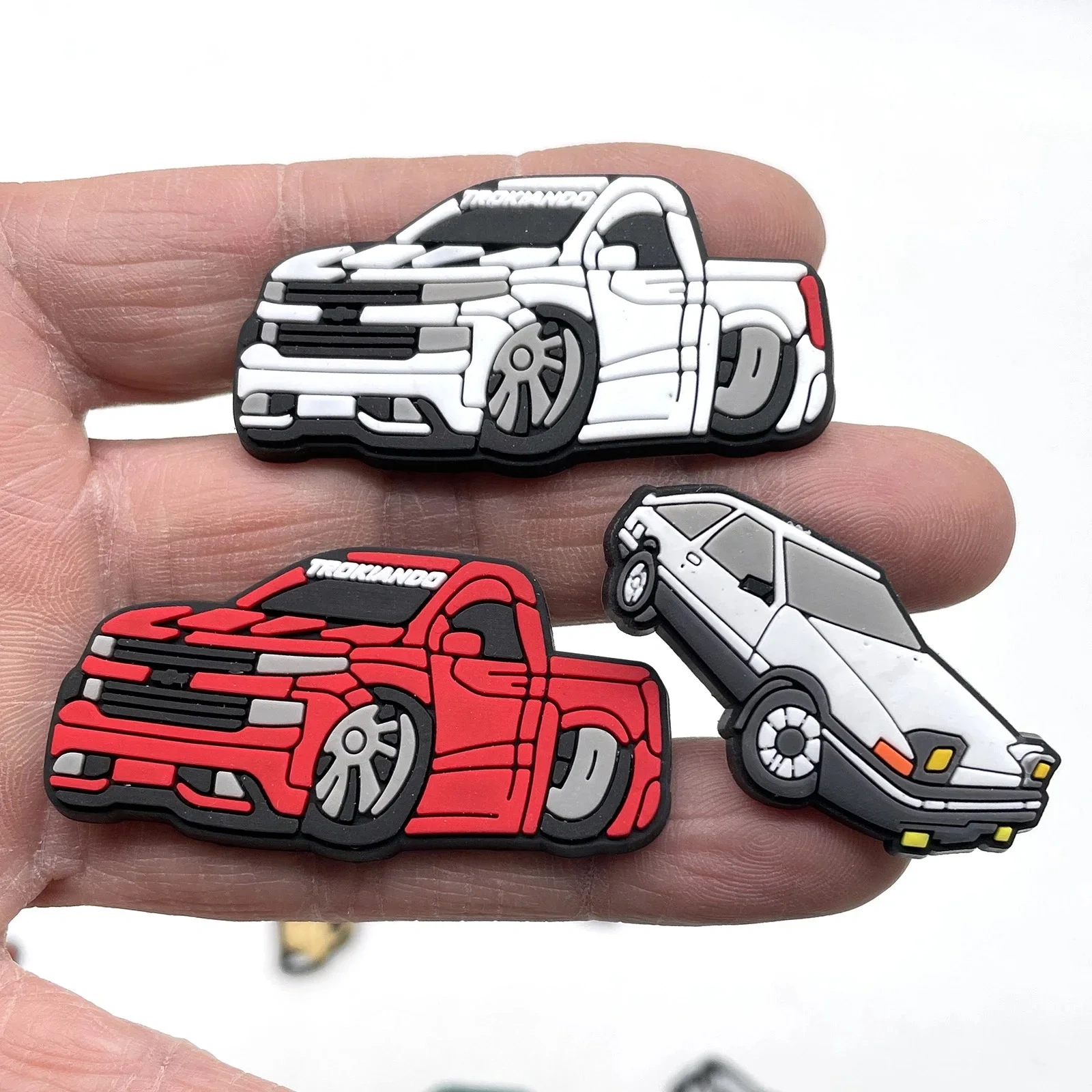 Wholesale Car Anime Cute Custom Cartoon Logo Soft Rubber PVC Eco-friendly Shoe Charms for Shoes Accessories