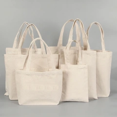Canvas Tote Bag With Custom Printed Logo Wholesale Large Shopping Cotton Totes Bags With Zipper Pocket Cheap Women's Bags