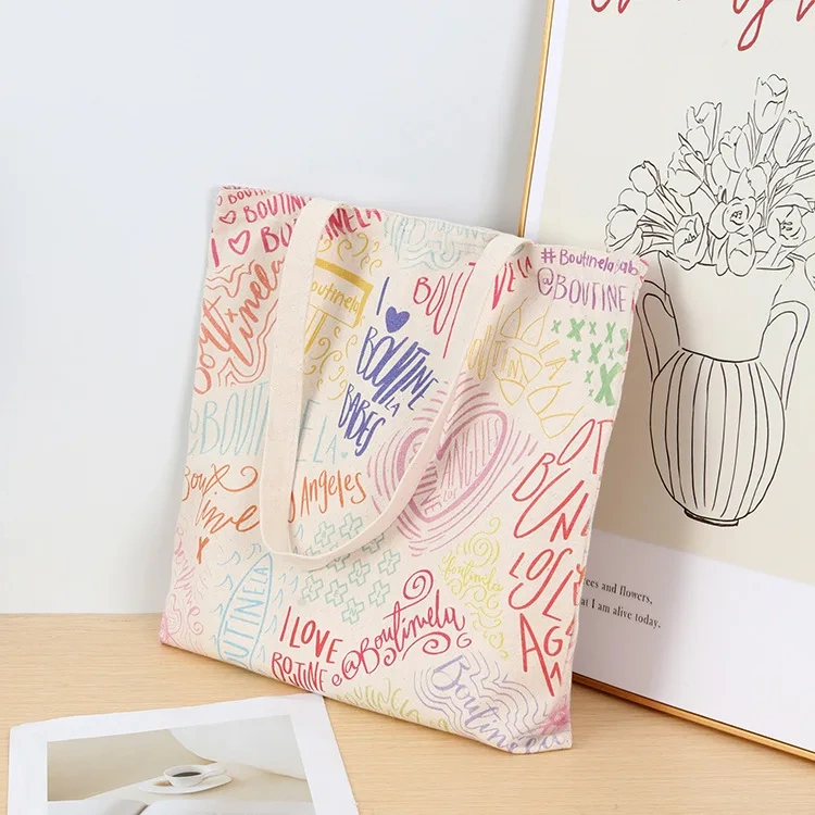 Wholesale Cheap Women's Canvas Bag 2024 Monogram Green Cotton Canvas Tote Bag Supplier Canvas Tote Bag With Custom Printed Logo