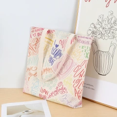 Wholesale Cheap Women's Canvas Bag 2024 Monogram Green Cotton Canvas Tote Bag Supplier Canvas Tote Bag With Custom Printed Logo