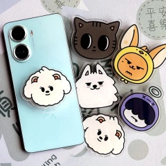 Custom Anime Acrylic Phone Grip Cute Mobile Phone Grips Holder Sticky Sublimation Magsafe PoP Sockets Phone Grip Acrylic Standee