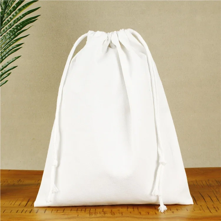 Promotional Tote Bags For Women Canvas Shopping Bag Cotton Canvas Drawstring Bag With Custom Printed Logo