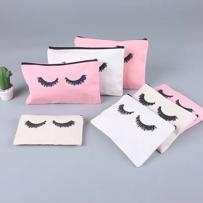 Custom Cotton Kawaii Canvas Pencil Bag Zipper Pencil Pouch With Custom Logo School Bag With Pencil Case& Bags