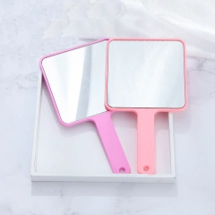 Gold Mini Small Hand Square Pocket Mirror Tiles Custom Handheld Makeup Mirror With Logo