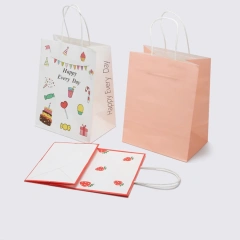 Promotional Paper Bag Custom Paper Bags with Your Own Logo Food Clothes Gift Shopping Brown Kraft Paper Bag with Handle
