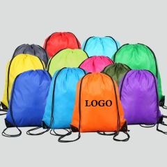 Sublimation Logo Sport Draw String Bag Custom Waterproof eco-friendly Nylon Drawstring Bags Shoe 210d Polyester Drawstring Bag