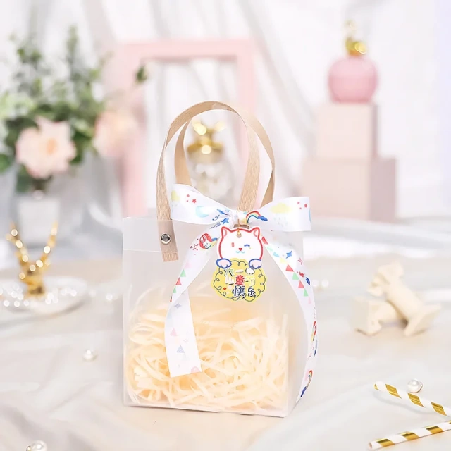 Festival Birthday Custom Gift Bags With Logo Printing Wholesale Luxury Clear pvc Bags Transparent Bag