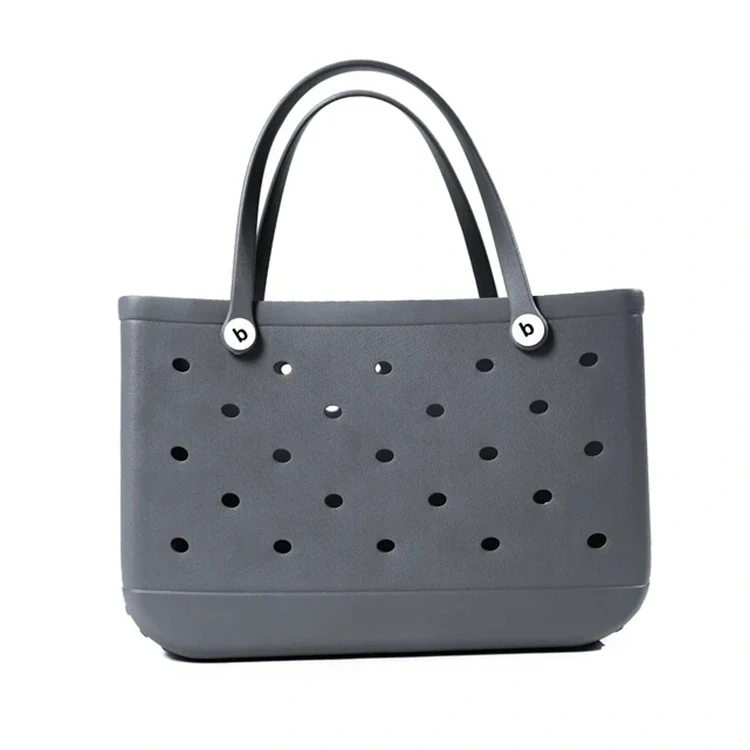 Wholesale Bag 2024 Women Fashion Rubber Tote Shoulder Bag EVA Silicone Summer Beach Bag With Custom Logo