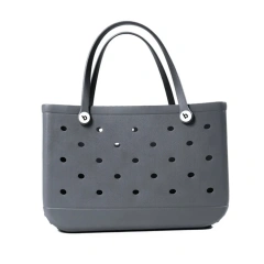 Wholesale Bag 2024 Women Fashion Rubber Tote Shoulder Bag EVA Silicone Summer Beach Bag With Custom Logo