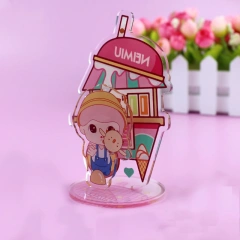 Custom Printed Acrylic Standee Cute Cartoon Quicksand Acrylic Stands Kpop Photo Card Anime Acrylic Keychain Keyring