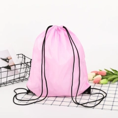 Sublimation Logo Sport Draw String Bag Custom Waterproof eco-friendly Nylon Drawstring Bags Shoe 210d Polyester Drawstring Bag