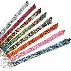 Custom Woven Lanyard Colorful Rainbow Sunflower White Football Phone Case Cellphone Lanyard Key Chain Customised Lanyards