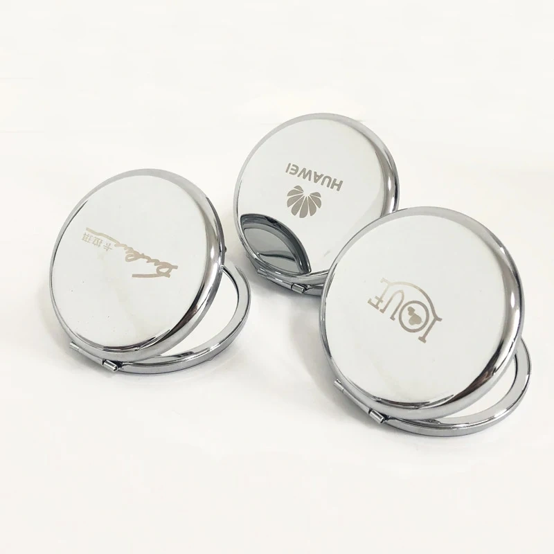 Personalized Wholesale Customised MakeUp Vanity Engraved Blank  Logo Sliver Rose Gold Mirror