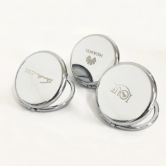 Personalized Wholesale Customised MakeUp Vanity Engraved Blank  Logo Sliver Rose Gold Mirror