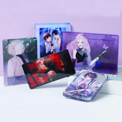 Custom Print Digital Photocard Kpop Anime Clear Business Card Printing pvc Acrylic Transparent Photo Card Keychain Wholesale