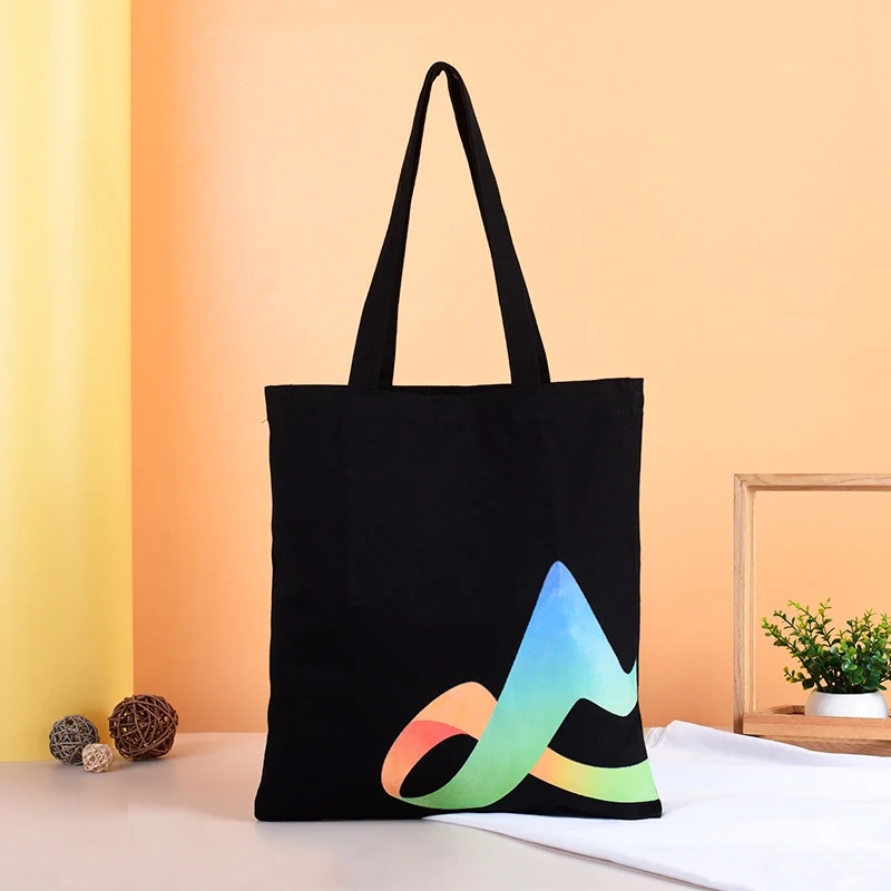 Reusable Canvas Tote Bags With Pocket and Zipper Cotton Bag for College Cotton Shopping Bag Manufacturers