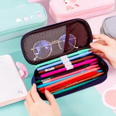 Custom Pencil bag Custom Design Digital Print Nylon School Bags Pencil Case Cartoon Anime Cute Pencil Zipper Bag For Girls